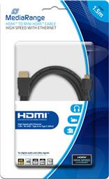 MediaRange HDMI 1.4 Cable HDMI male - mini HDMI male 1.5m Μαύρο από το Public