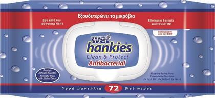 ΜΕΓΑ Wet Hankies Clean & Protect Antibacterial 72τμχ από το Pharm24