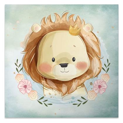 Megapap Παιδικός Πίνακας Baby Lion σε Καμβά 40x40εκ.