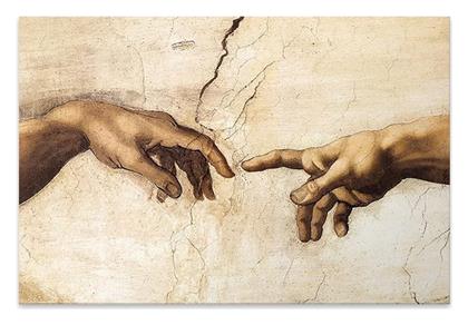 Megapap The Creation of Adam Πίνακας σε Καμβά 100x70cm