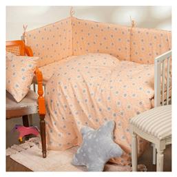Melinen Mini Stars Βρεφικό Σεντόνι Λίκνου Βαμβακερό Ροζ 85x110εκ.