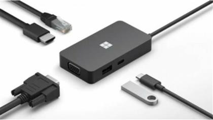Microsoft Travel Hub USB-C Docking Station με HDMI PD Ethernet Μαύρο