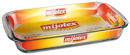 Mijotex Ορθογώνιο Πυρίμαχο Σκεύος Γυάλινο 6200ml