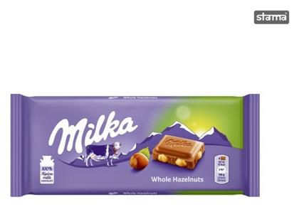 Milka Σοκολάτα Γάλακτος Ολόκληρα Φουντούκια 100gr