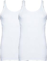 Minerva 90-10902 Ανδρικές Φανέλες Αμάνικες σε Λευκό Χρώμα 2Pack