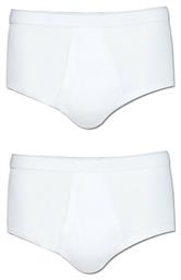 Minerva Ανδρικά Σλιπ 2Pack Λευκά