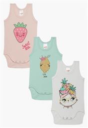 Minerva Cool Fruits Σετ Βρεφικό Φορμάκι Αμάνικο Πολύχρωμο 3τμχ