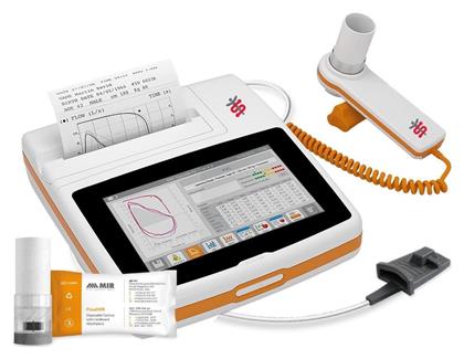 MIR Σπιρόμετρο Spirolab New με Αισθητήρα Οξυμετρίας Eνηλίκων & 60 Τουρμπίνες