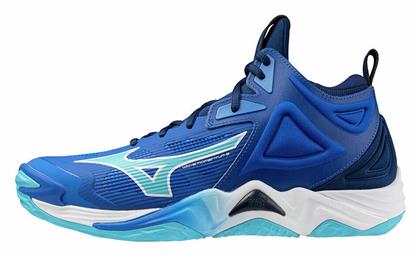 Mizuno Wave Momentum 3 Mid Ανδρικά Αθλητικά Παπούτσια Βόλεϊ Μπλέ