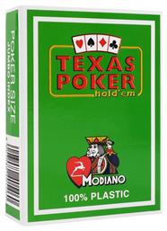 Modiano Texas Poker 2 Jumbo Τράπουλα Πλαστική για Poker Πράσινη