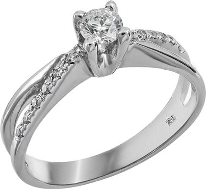 Μονόπετρο δαχτυλίδι γάμου Κ18 014281 014281 Χρυσός 18 Καράτια