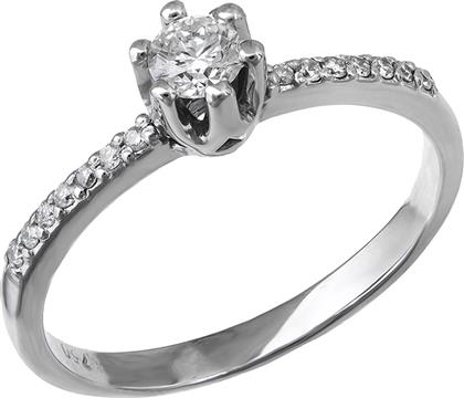 Μονόπετρο δαχτυλίδι με διαμάντια Κ18 028391 028391 Χρυσός 18 Καράτια από το Kosmima24