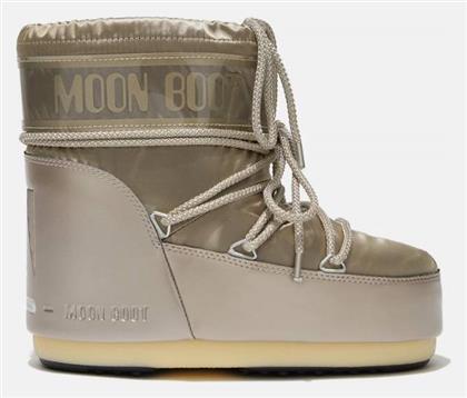 Moon Boot Classic Low Glance Γυναικείες Μπότες Χιονιού με Γούνα Χρυσές