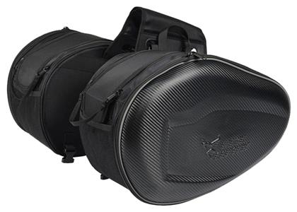 MotoCentric Saddle Bag Carbon Σετ Σαμάρια Μοτοσυκλέτας 58lt σε Μαύρο Χρώμα