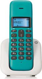 Motorola T301 Ασύρματο Τηλέφωνο με Aνοιχτή Aκρόαση Τιρκουάζ
