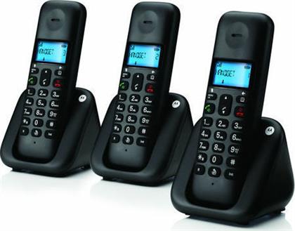 Motorola T303 Ασύρματο Τηλέφωνο (Τριπλό Σετ) με Aνοιχτή Aκρόαση από το e-shop
