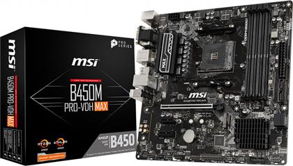MSI B450M Pro-VDH Max Motherboard Micro ATX με AMD AM4 Socket