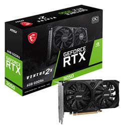 MSI GeForce RTX 3050 6GB GDDR6 Ventus 2X OC Κάρτα Γραφικών