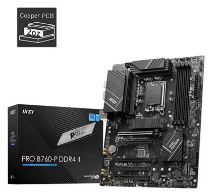 MSI Pro B760-P DDR4 II Motherboard ATX με Intel 1700 Socket