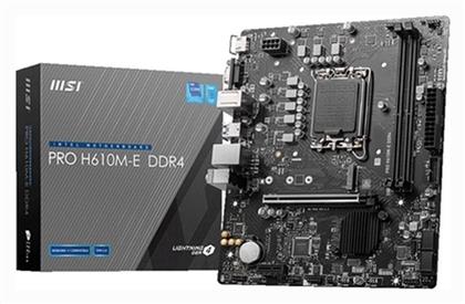 MSI PRO H610M-E DDR4 Motherboard Micro ATX με Intel 1700 Socket από το e-shop