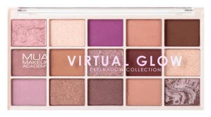 MUA 15 Shade Παλέτα με Σκιές Ματιών Matte σε Στερεή Μορφή Virtual Glow 12gr