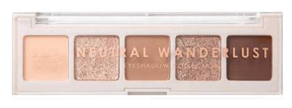 MUA Neutral Wanderlust Παλέτα με Σκιές Ματιών σε Στερεή Μορφή Πολύχρωμη 3.8gr από το Plus4u