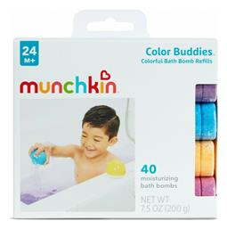 Munchkin Colour Buddies Moisturising Refill Tablets Παιχνίδι Μπάνιου Μωβ/Ροζ για 24+ Μηνών