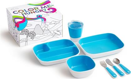 Munchkin Σετ Φαγητού ''Splash'' από Πλαστικό με Αντιολισθητική Βάση Μπλε 7τμχ για 9+ μηνών από το Pharm24