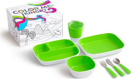 Munchkin Σετ Φαγητού ''Splash'' από Πλαστικό με Αντιολισθητική Βάση Πράσινο 7τμχ από το Pharm24