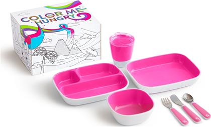 Munchkin Σετ Φαγητού ''Splash'' από Πλαστικό με Αντιολισθητική Βάση Ροζ 7τμχ για 9+ μηνών από το Pharm24