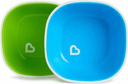 Munchkin Παιδικό Μπωλ Φαγητού από Σιλικόνη Splash 2τμχ Πράσινο/Μπλε από το Pharm24