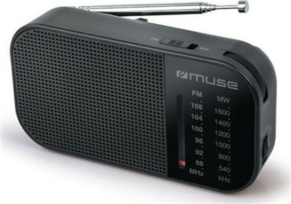 Muse M-025 R Ραδιοφωνάκι Μπαταρίας Μαύρο Black από το Polihome