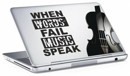 Music Words, Sticker, Αυτοκόλλητα Laptop,