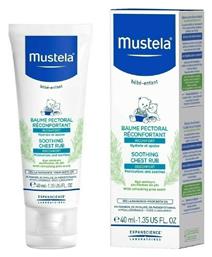 Mustela Soothing Chest Rub Κρέμα για Ενυδάτωση 40ml