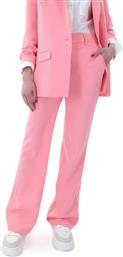 MY T Γυναικεία Ψηλόμεση Υφασμάτινη Παντελόνα σε Wide Γραμμή Ροζ (s24t8313-pink)