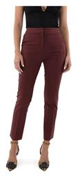 MY T Pants Women My T Wearables Γυναικείο Ψηλόμεσο Capri Chino Παντελόνι σε Slim Εφαρμογή Μπορντώ από το ProjectShops