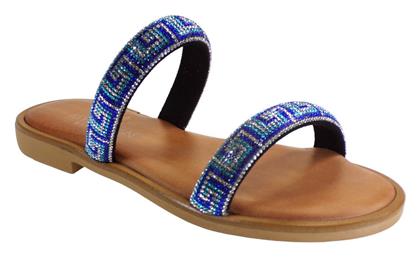 Myconian Greek Sandal Γυναικεία Σανδάλια σε Μπλε Χρώμα από το IzyShoes