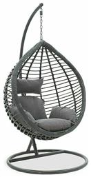 Nadim Φωλιά με Βάση Rattan Μ108xΠ125.5xΥ200cm Γκρι