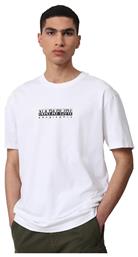 Napapijri Ανδρικό T-shirt Brightwhite με Λογότυπο