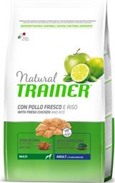 Natural Trainer Adult Maxi 12kg Ξηρά Τροφή για Ενήλικους Σκύλους Μεγαλόσωμων Φυλών με Ρύζι και Κοτόπουλο από το Plus4u