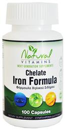 Natural Vitamins Chelate Iron Formula 100 κάψουλες