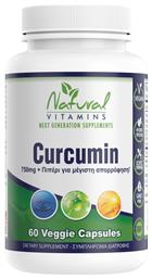 Natural Vitamins Curcumin 750mg