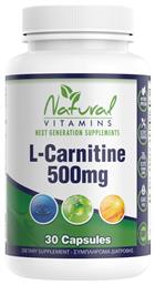 Natural Vitamins L-Carnitine 500mg Natural 30 κάψουλες