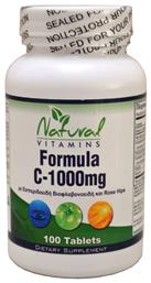 Natural Vitamins Vitamin C Βιταμίνη 1000mg 100 ταμπλέτες