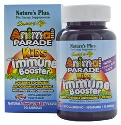 Nature's Plus Animal Parade Kids Immune Booster Πολυβιταμίνη Tropical Berry 90 μασώμενες ταμπλέτες