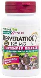 Nature's Plus Herbal Actives Resveratrol Extended Release 60 ταμπλέτες