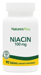 Nature's Plus Niacin Βιταμίνη 100mg 90 ταμπλέτες