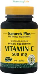 Nature's Plus Vitamin C 500mg w/ Rose Hips 90 ταμπλέτες
