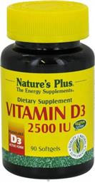 Nature's Plus Vitamin D3 2500 IU 90 μαλακές κάψουλες από το Pharm24