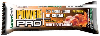 NatureTech Power Pro Plus Multi Vitamins Μπάρα με 31% Πρωτεΐνη & Γεύση Caramel Smoothie 80gr από το Panora